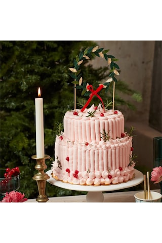Meri Meri - Paper Wreath Cake Topper - Kağıt Çelenkli Pasta Süsü Tüm Yaşlar