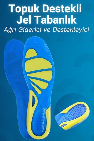 Dopar Silikon Jel Tabanlık Topuk Dikeni Ortopedik Ayak Ağrısı Giderici Şok Emici İç Taban