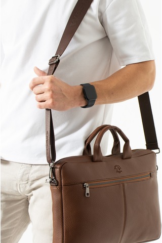 Westpolo Vegan Deri Unisex Laptop, Evrak Çantası - 6063 Taba