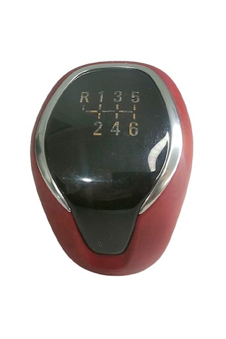 Opel Corsa Crossland Grandland X İçin Vites Topuzu Kırmızı Deri Siyah Kırmızı