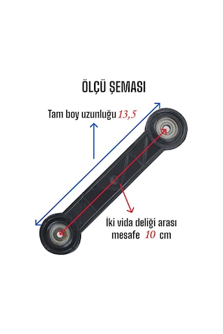 4 Adet Beşik Sallama Aparatı Siyah 10 Cm