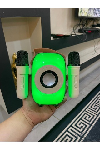 K31 Bluetoothlu Işıklı Mikrofonlu Hem Karaoke Hemde Hoparlör Bir Arada