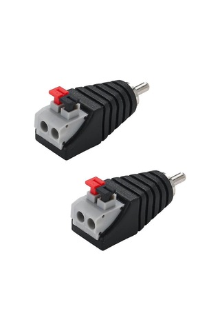 6'lı Paket Rca Kablosu Subwoofer Hoparlör Rca Erkek/dişi Av Phono Hoparlör 2 Vida Terminali Video Ses Yay Basınç Tipi Balun Cctv İçin