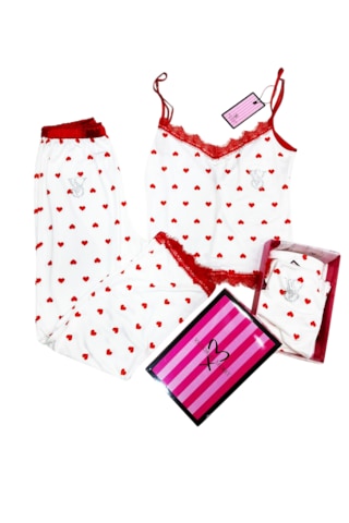 Victoria's Secret Bayan Pijama Takımı Beyaz