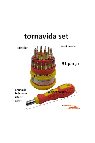Saatçi Tornavida Set 31 Parça Telefoncu Tornavida Takımı Tornavida Seti