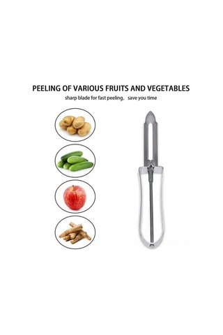 Tenfowee Ev Mutfak İçin Çelik Soğan Patates Kabuklayıcı - Çeşitli Sebzeler Ve Meyveler İçin Kolay Kullanım, Hafif Ve Dayanıklı Diğer