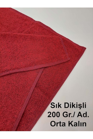 Berber Havlusu Sporcu Havlusu Yüz Havlusu Bordo 50x90 Cm 3 Lü