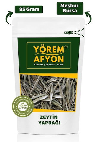 Yörem Afyon Bursa Gemlik Yöresinden Doğal Dal Kurusu Zeytin Yaprağı, Ölümsüz Ağaç Yaprağı Olea Europaea 85gr
