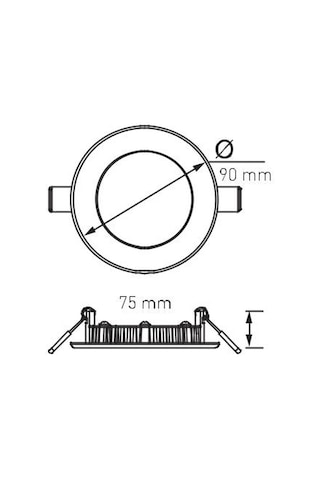 Sıva Altı Yuvarlak Led Panel 12w