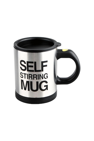 Kişiye Özel Kendini Karıştıran Mikser Kupa Termos Bardak Siyah -