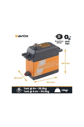 Savox Sb2230sgp Digital Servo Brushless Motor High Voltage Çelik Dişli