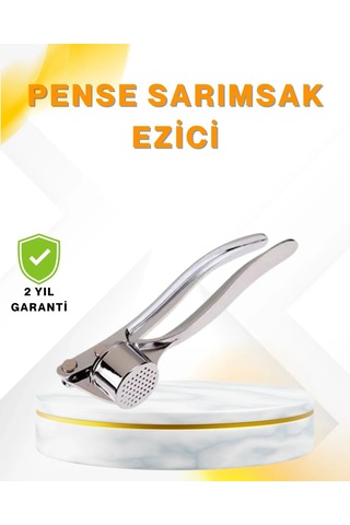 Metal Sarımsak Ezici Ergonomik Tutma Ve Güçlü Presleme Açık Gri