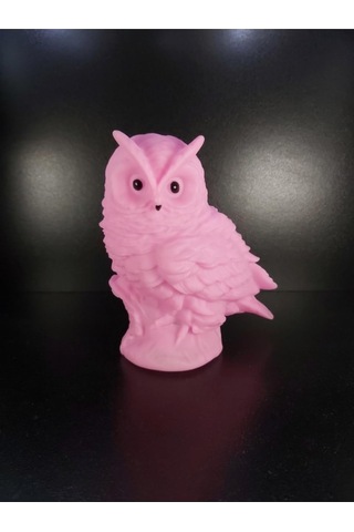 Işık Kasabası 169 Kutusuyla Pembe Led Işıklı Baykuş Gece Lambası, Sıcak Ve Şık Ortam Aydınlatması Çeşitli Renk 9 X 13
