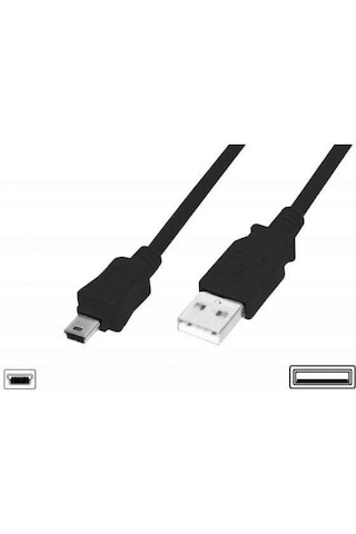 USB 2.0 Bağlantı Kablosu, USB A Erkek - USB mini B (5 pin) Erkek USB 2.0 Bağlantı Kablosu, USB A Erkek - USB mini B (5 pin) Erkek