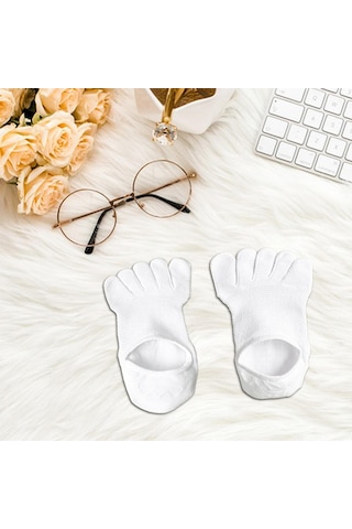 Homyl Koşu Sporları Için Beş Parmak Çorap Hafif Kaymaz İnce Beyaz