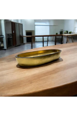 Dekor Dekoratif Tepsi Şık & Modern , Mum Kasesi, Orta Sehpa Obje Çok Amaclı Kase 2