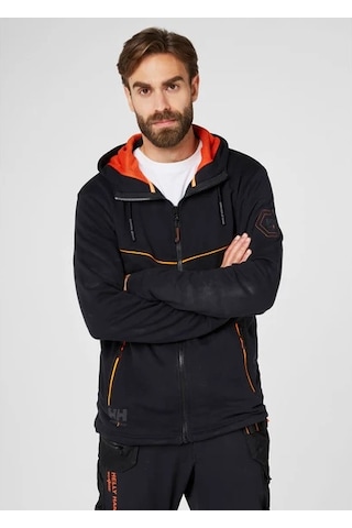 Helly Hansen Workwear Chelsea Evolutıon Fermuarlı Kapüşonlu Sweat Siyah