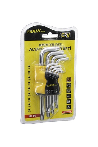 9 Parça Kısa Yıldız Torx Alyan Anahtar Seti Aklby-bsva58