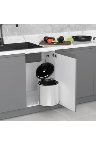 Starax Çöp Kovası Paslanmaz 10lt Krom