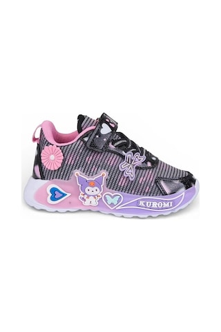 Kuromi 726 Kız Çocuk Işıklı Rahat Sneaker Siyah/pembe