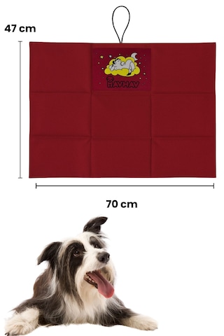Havhav Küçük ve Orta Irk İçin Köpek Minderi Bordo 47 x 70 CM