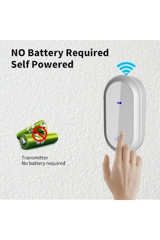 Artfulabode Zili Uzun Mesafe Su Geçirmez Akıllı Kapı Çağrı Cihazı Kablosuz Bağlantılı İki Beyaz Elektronik Dış Ürün Beyaz