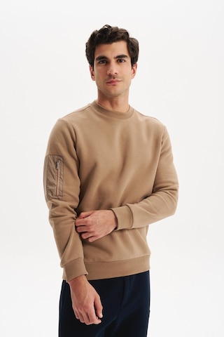 AR-MA Arma Erkek Regular Fit Basic 3 İplik Şardonlu Bisiklet Yaka Sweatshirt Pamuk Polyester Karışımlı K30124603302 Gri