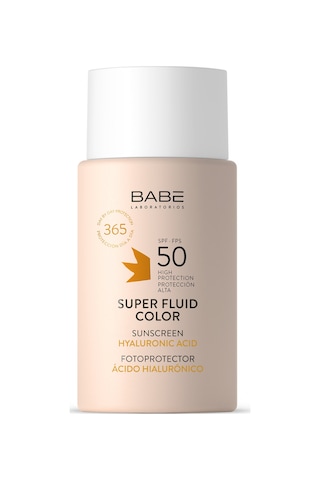 Babe Facial Sunscreen Super Fluid Color SPF50 50ml - Hyaluronik Asit İçeren Renkli Yüz Güneş Kremi