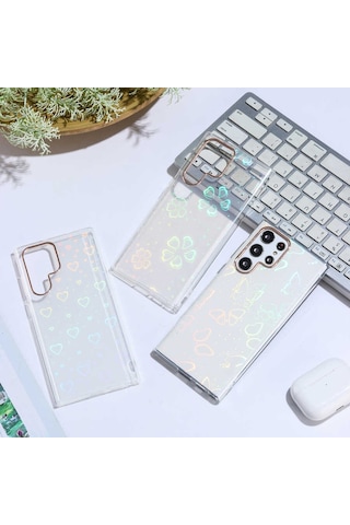 Samsung Galaxy Uyumlu S22 Ultra Kılıf Zore Sidney Desenli Sert Kapak