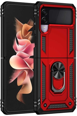 Rba Aksesuar Galaxy Uyumlu Z Flip 3 Kılıf Rba Vega Kapak - Gri gri