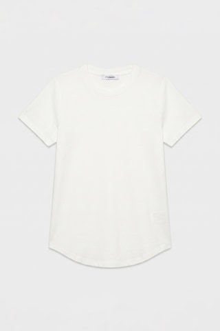 Itsbasic Kadın Beyaz S6-2 Oversize Bisiklet Yaka T-shirt