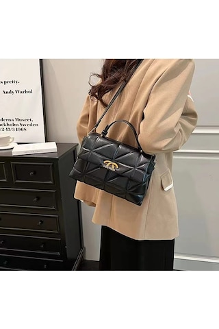 Jzcat Kadın Üst Düzey Çok Yönlü Günlük Sokak Postacı Çantası - Siyah