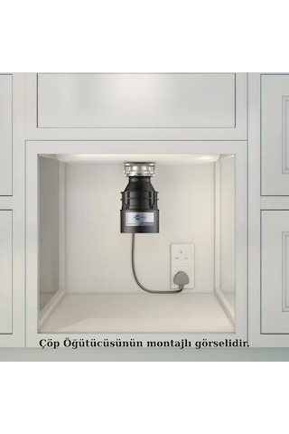 İnsinkerator Standard 460 Model Çöp Öğütücü, Ev Tipi, 380 W, 0.55 Hp Siyah