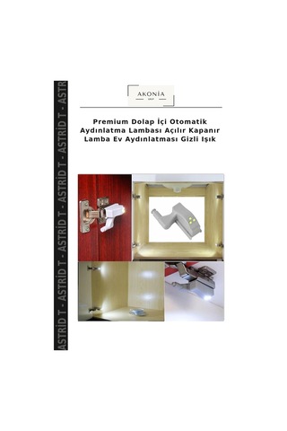 Premium Dolap İçi Otomatik Aydınlatma Lambası Açılır Kapanır Lamba Ev Aydınlatması Gizli Işık Çok Renkli
