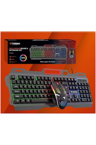 Torima TMK-06 Gaming RGB Işıklı Kablolu Q Klavye Mouse Set