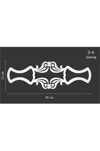 Eymenyapimarket Dekoratif Aynalı Pleksi Mobilya Dolap Süsü 40 X 13 Cm D-6 (177370115)