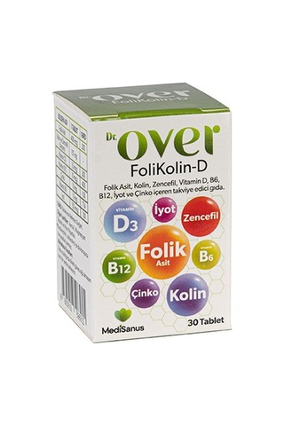 Dr. Over FoliKolin-D- 30 Tablet Gıda Takviyesi