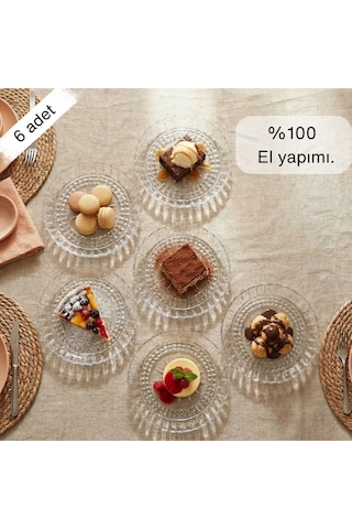 Selen Concept Güneş Model Cam Tabak 6'lı Set