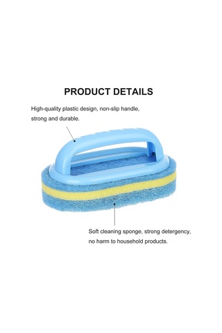 Elde Taşınabilir Sünger Temizleme Fırçası Plastik Küvet Temizleyici Dayanıklı Banyo Mutfak Aleti Seramik Fayans Temizleyici