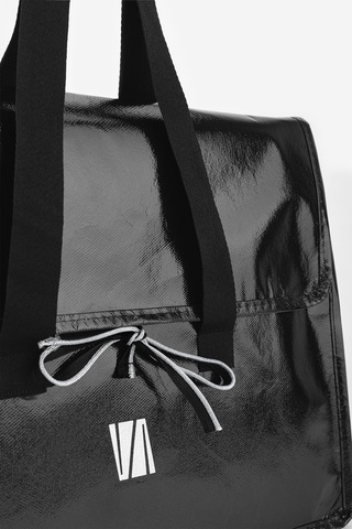Valmenti Unisex Tekstil Siyah Orta Bez Poşet Çanta 1223 Val-3500 Orta Boy/sıyah