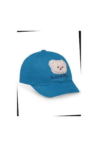 Civil Baby Bear Süzine Nakış 6-18 Ay Bebek Erkek Kep Şapka - Mavi İndigo