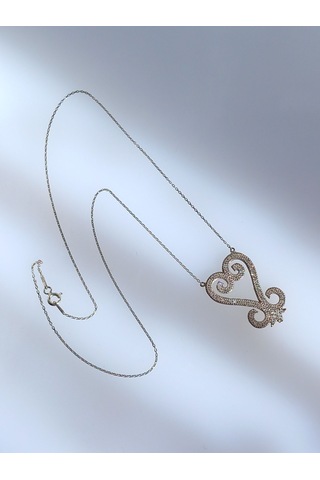 925 Ayar Gümüş Sankofa Tasarım Gold Işıltılı Kadın Kolye Doğum Günü Hediye Gümüş