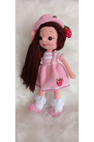 Çilek Kız Esra Amigurumi Organik Oyuncak