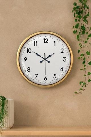 52 Cm Eskitme Metal Dekoratif Duvar Saati Çok Renkli