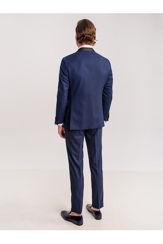 Dufy Lacivert Erkek Modern Fit Mono Yaka Smokin Takım-61293 Lacivert