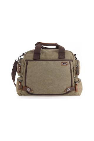 ÇÇS 31352 Kanvas Omuz Askılı Evrak Çantası Yeşil