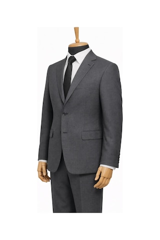 Dekosan Erkek Regular Fit Baba Çizgili Takım Elbise - 7554 Füme