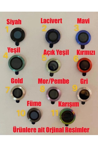 Apple Uyumlu iPhone 11 Mercek-Lens Kamera Koruyucu Gri