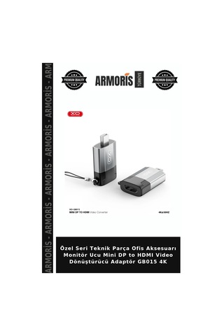 Özel Seri Teknik Parça Ofis Aksesuarı Monitör Ucu Mini Dp To Hdmı Video Dönüştürücü Adaptör Gb015 4k