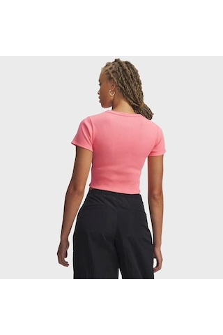 Under Armour Rival Rib Baby Kadın Pembe Polo Yaka Tişört